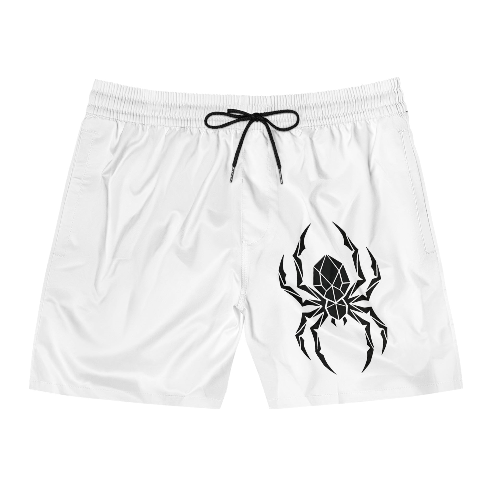 Men's Swim Shorts with Geometric Spider — Lightweight Beach Trunks