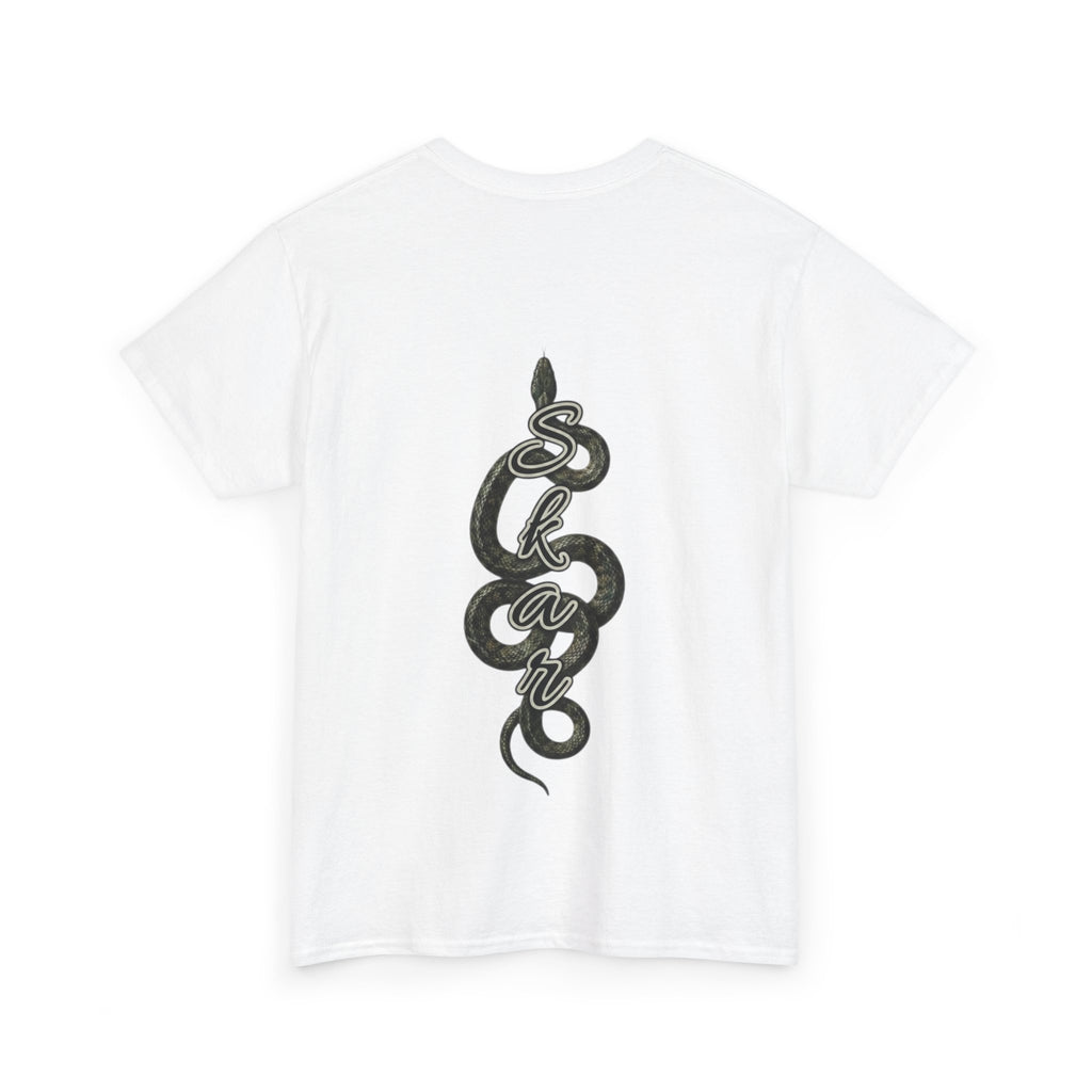 Skar Snake Back T-Shirt — Vertical Serpent Design