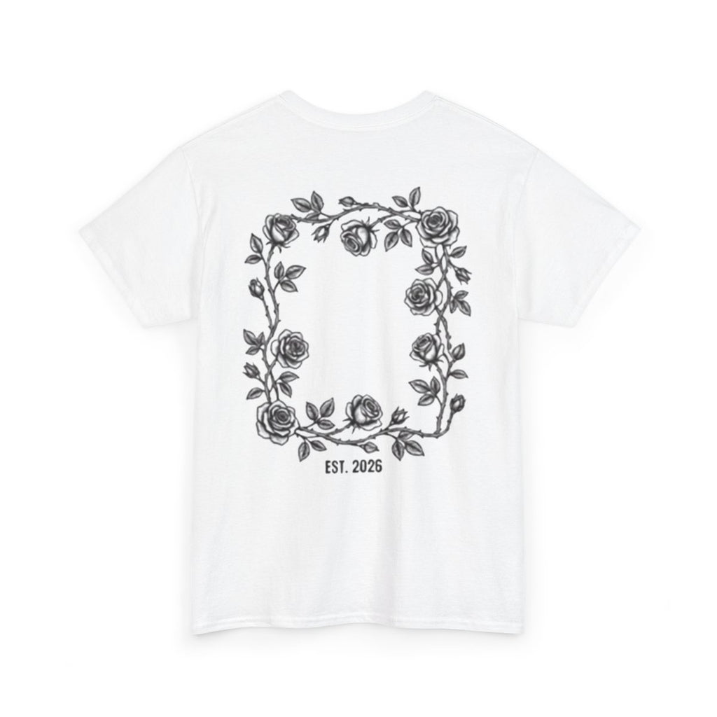 Skar Rose Frame T-Shirt — White