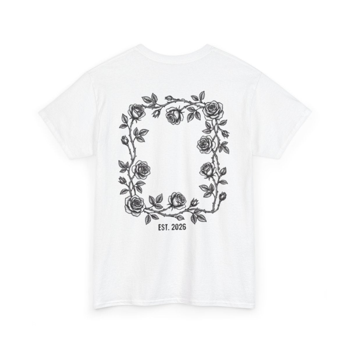 Skar Rose Frame T-Shirt — White