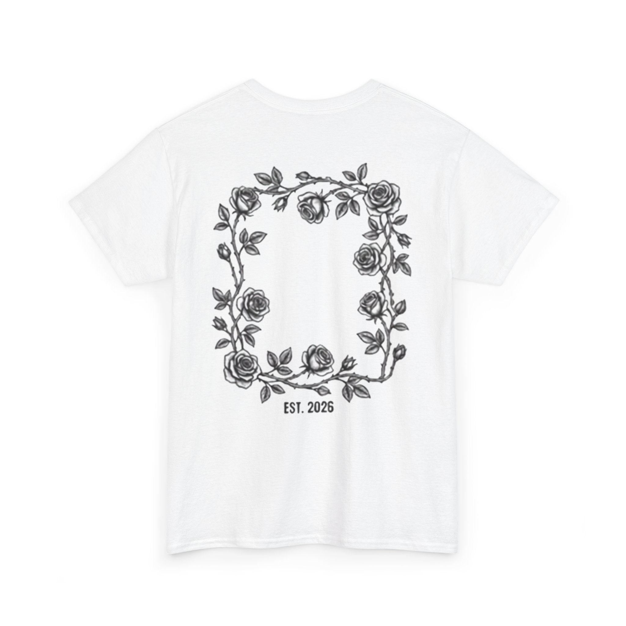 Skar Rose Frame T-Shirt — White