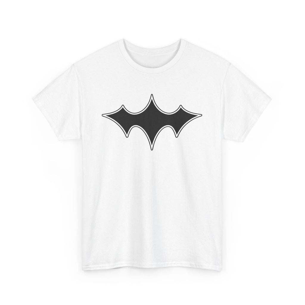 White T-Shirt Black Scar Symbol