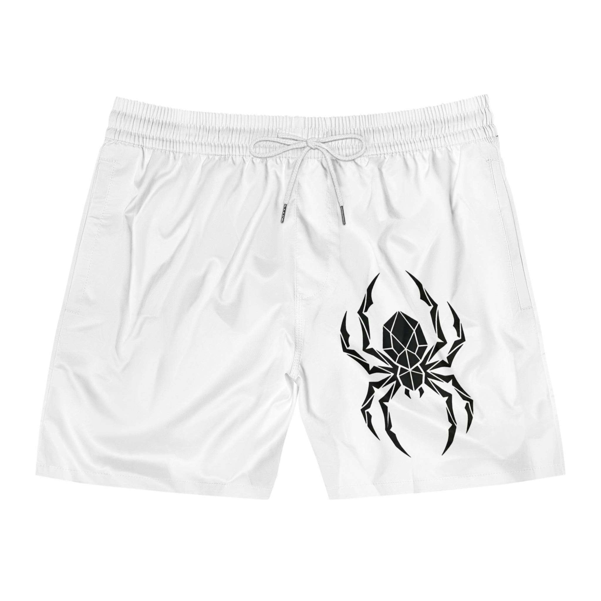 Men's Swim Shorts with Geometric Spider — Lightweight Beach Trunks