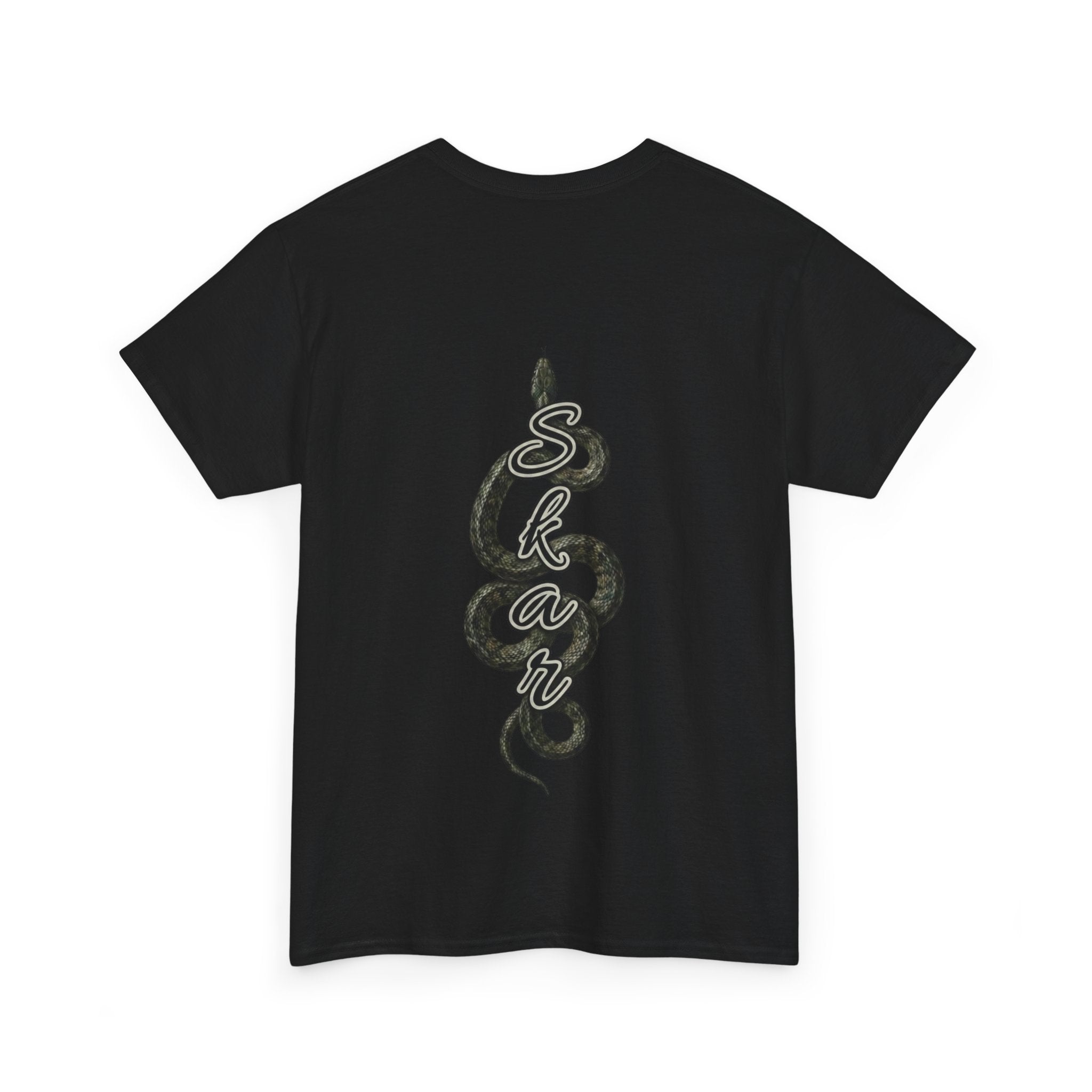 Skar Snake Back T-Shirt — Vertical Serpent Design